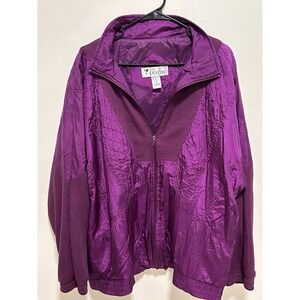 Vintage Lavon Lightweight Purple Windbreaker Jacket Women's 2XL
